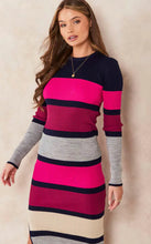 Load image into Gallery viewer, Colour Block Knitted Dress 38000
