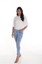 Load image into Gallery viewer, FRANK LYMAN EMBELLISHED BLUE JEANS STYLE 256827U
