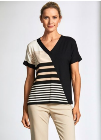 PERUZZI S25199 SIDE STRIPE TOP