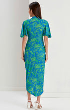 Load image into Gallery viewer, FOREVER ANGEL SLEEVE DRESS TROPICAL GREEN
