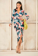 Load image into Gallery viewer, V NECK MIDI DRESS 52500 PINK MIX
